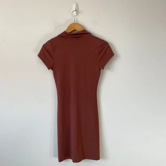 Aritzia Wilfred Short Sleeve Jersey Cinched Visit Dress Sz Small - Picture 4 of 7